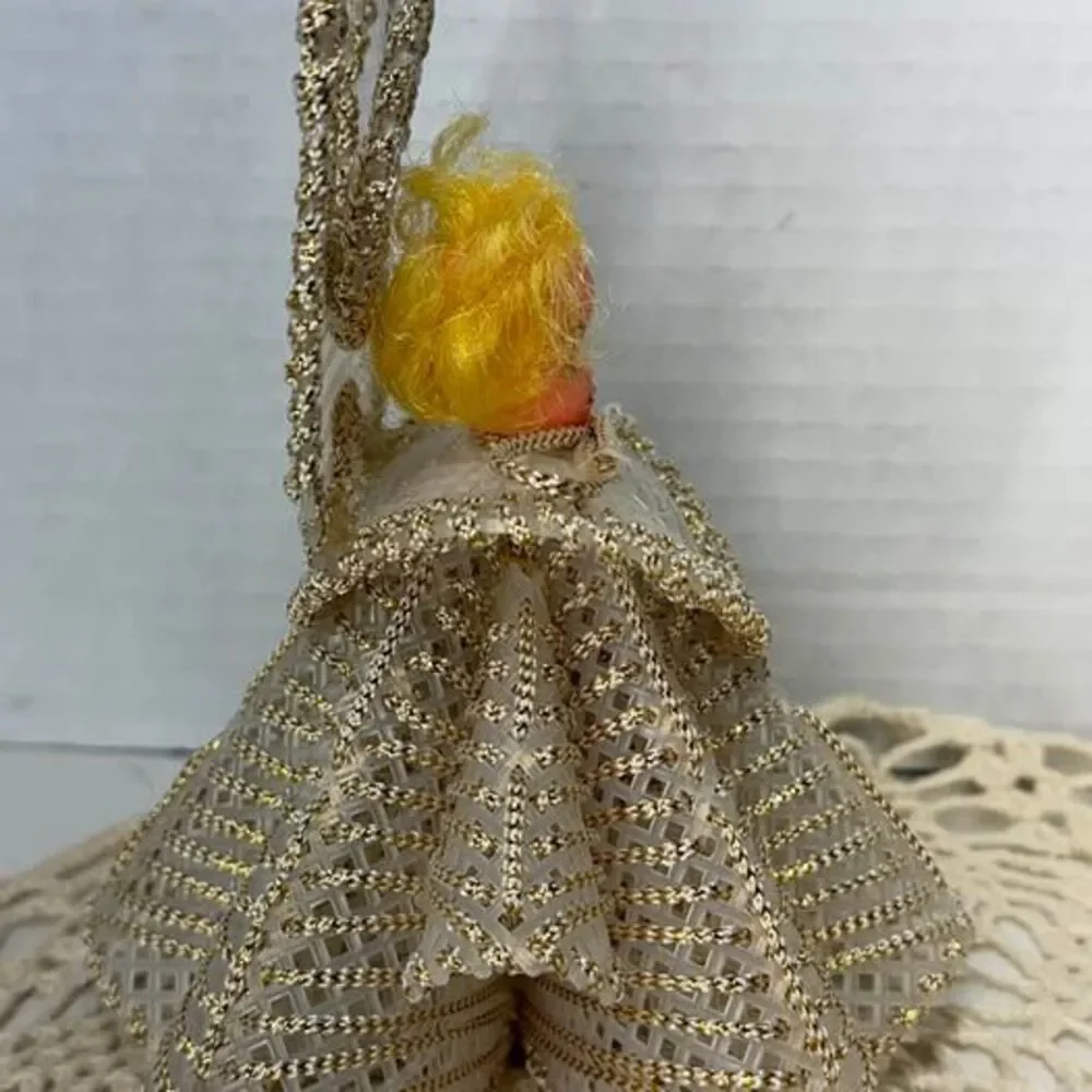 Vintage Handmade Plastic Canvas Angel Tree Topper